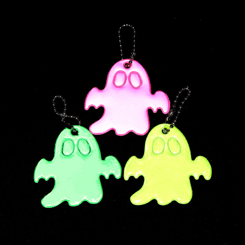 Ghost Reflective Pendant for Kids Schoolbag, Backpack Decoration, Halloween Festival Party Gift, Simple Toy