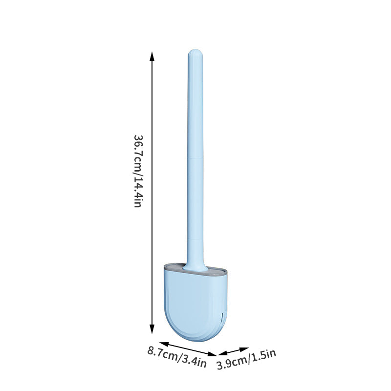 Wall Hanging Long Handle Toilet Brush, Silicone Cleaning Brush for Bathroom, Durable, Easy to Clean Toilet Brush Set