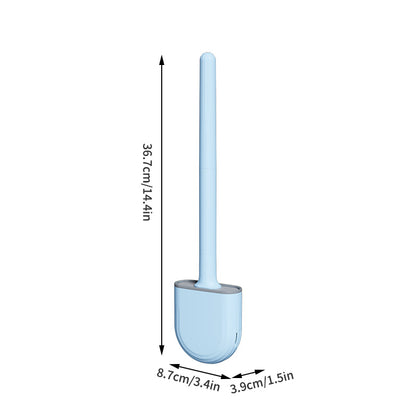 Wall Hanging Long Handle Toilet Brush, Silicone Cleaning Brush for Bathroom, Durable, Easy to Clean Toilet Brush Set