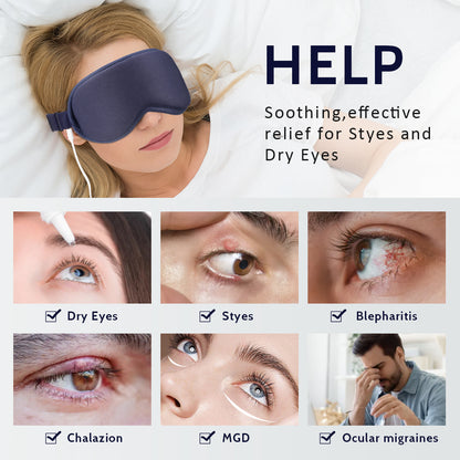 3D Hot Compress Electric Steam Eye Mask Level Constant Temperature Smart Timing Sleep Shading Massa 1