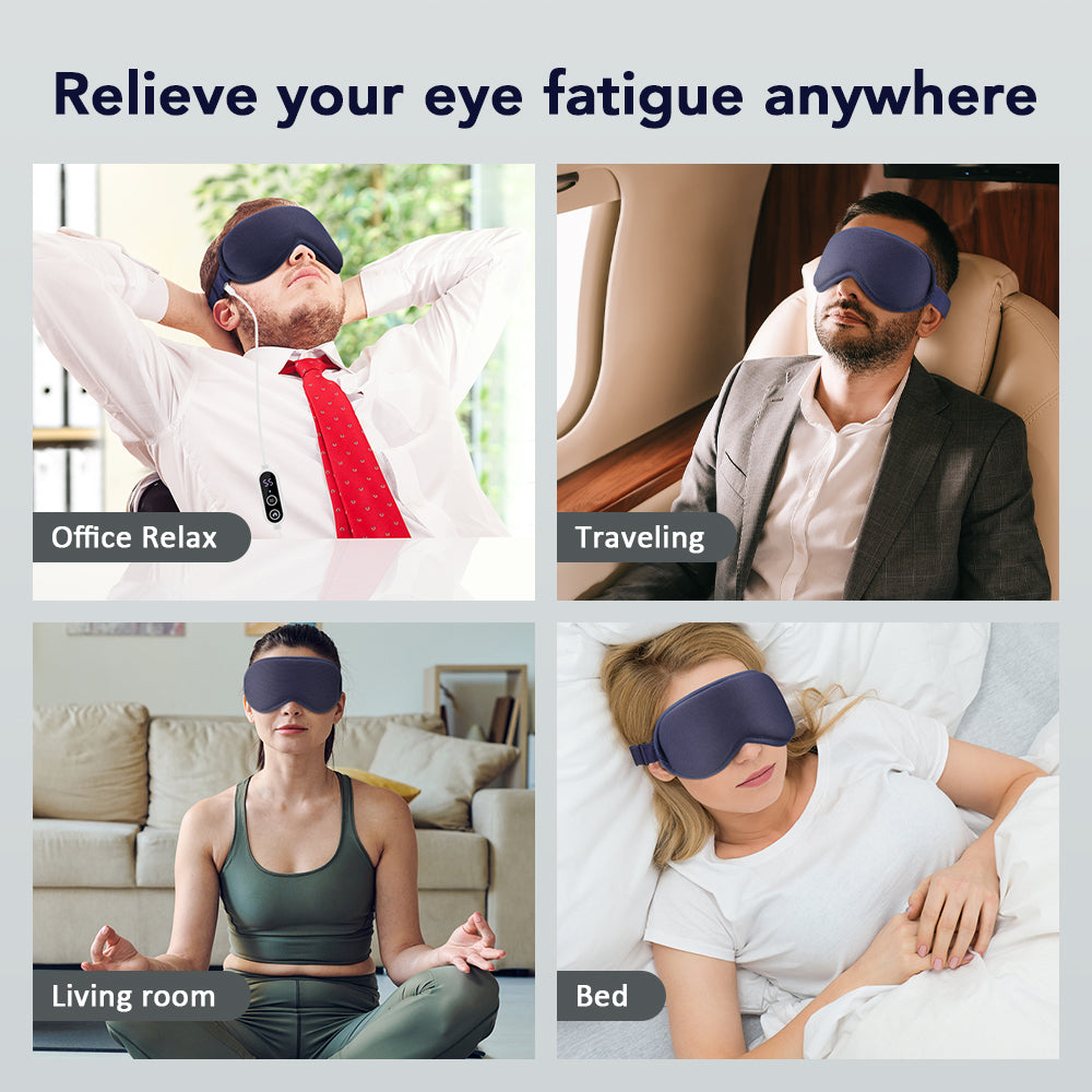 3D Hot Compress Electric Steam Eye Mask Level Constant Temperature Smart Timing Sleep Shading Massa 5