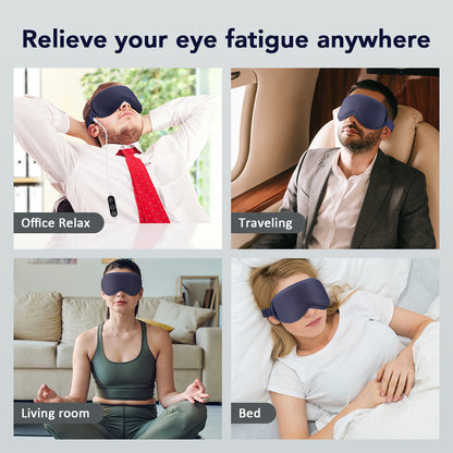 3D Hot Compress Electric Steam Eye Mask Level Constant Temperature Smart Timing Sleep Shading Massa 5