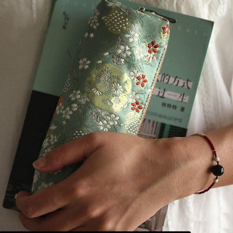 Retro Pencil Case Fabric Embroidery Pen Bag, Student Stationery School Supplies Trousse Scolaire Gift