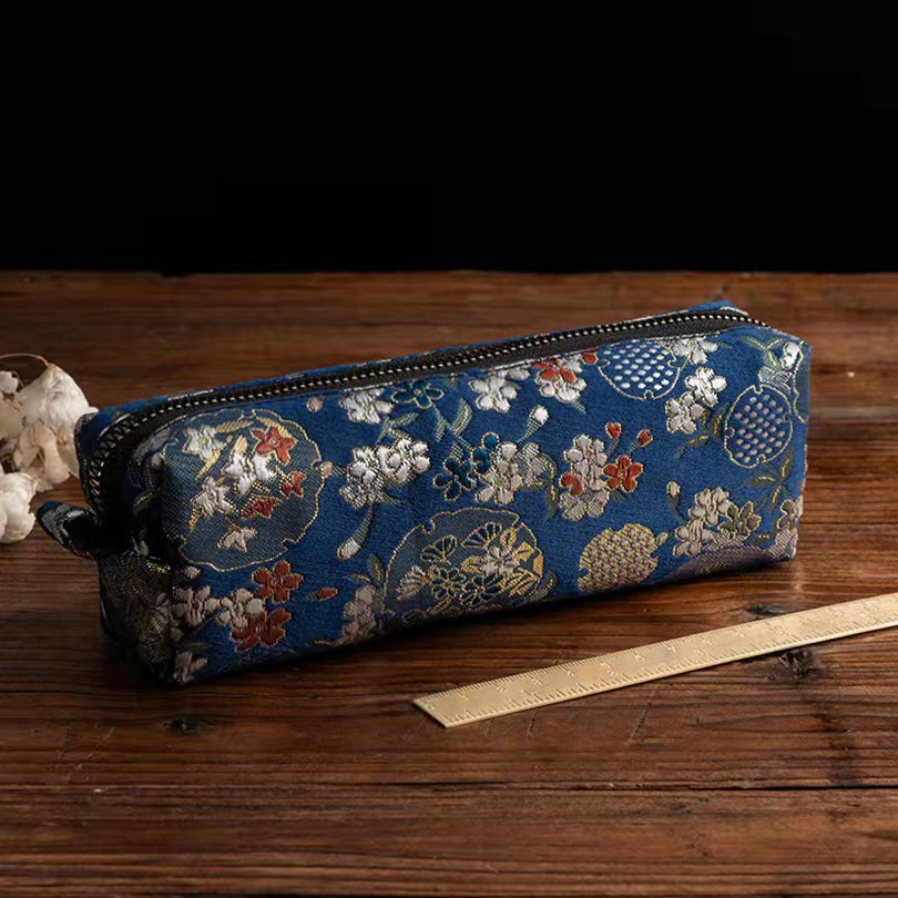 Retro Pencil Case Fabric Embroidery Pen Bag, Student Stationery School Supplies Trousse Scolaire Gift