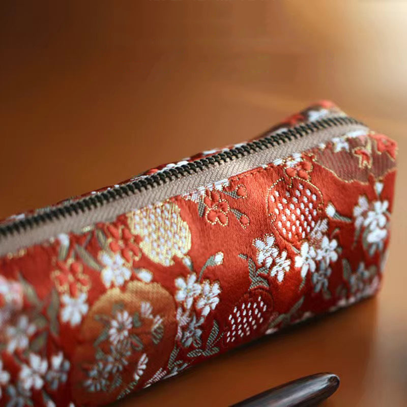 Retro Pencil Case Fabric Embroidery Pen Bag, Student Stationery School Supplies Trousse Scolaire Gift