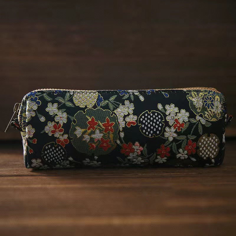 Retro Pencil Case Fabric Embroidery Pen Bag, Student Stationery School Supplies Trousse Scolaire Gift
