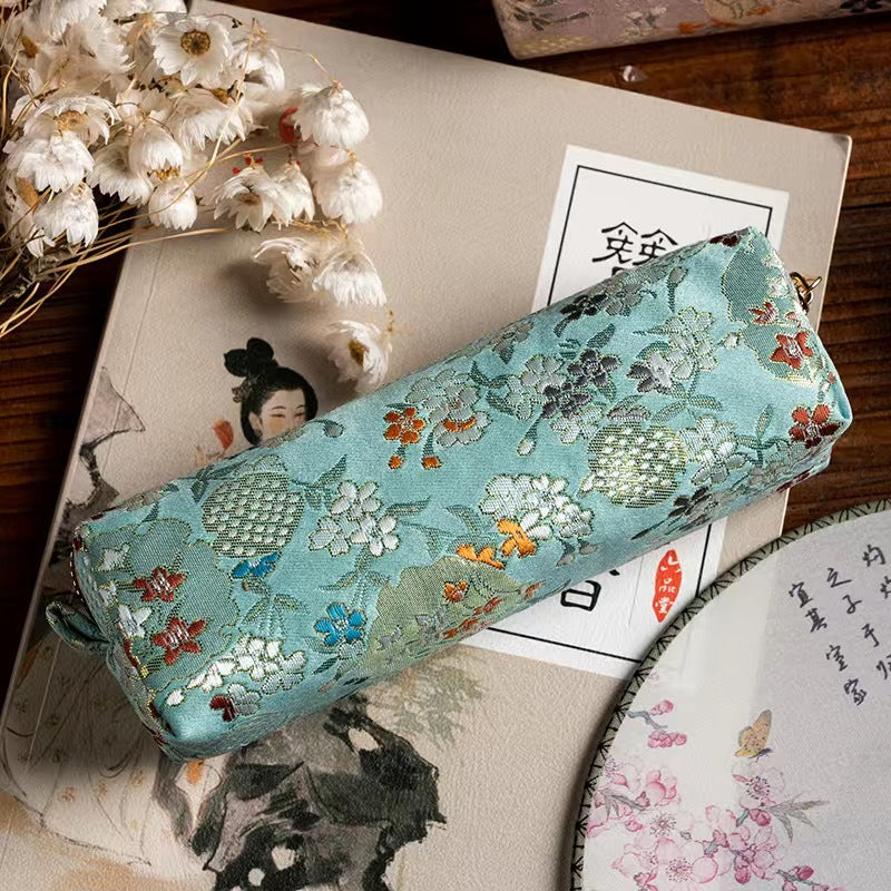Retro Pencil Case Fabric Embroidery Pen Bag, Student Stationery School Supplies Trousse Scolaire Gift