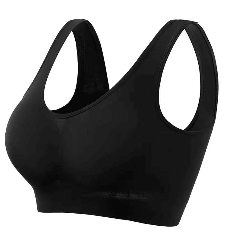ElevateFit Seamless Push Up Sports Bra Breathable Wire Free Crop Top S To 5XL 2