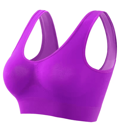 ElevateFit Seamless Push Up Sports Bra Breathable Wire Free Crop Top S To 5XL 5