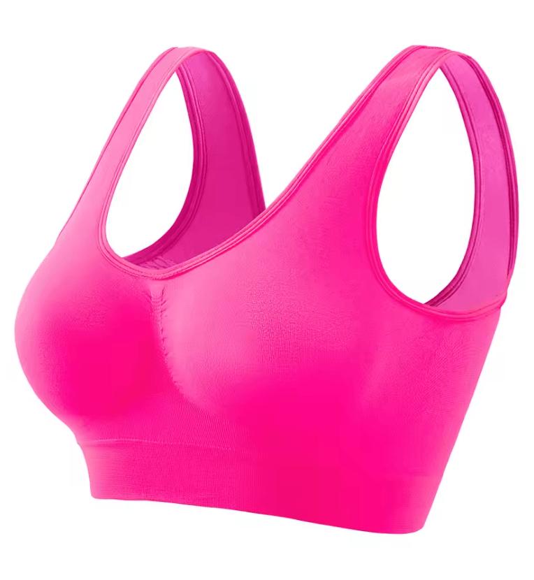 ElevateFit Seamless Push Up Sports Bra Breathable Wire Free Crop Top S To 5XL 6