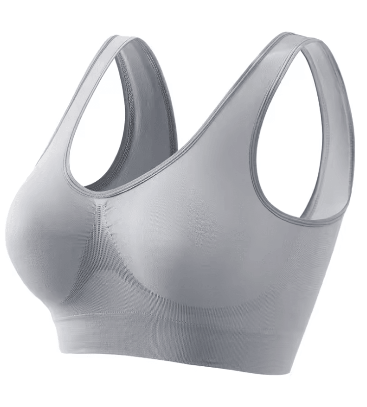 ElevateFit Seamless Push Up Sports Bra Breathable Wire Free Crop Top S To 5XL 7