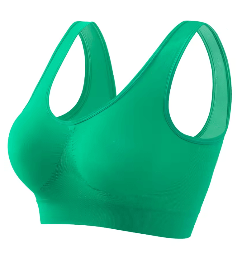 ElevateFit Seamless Push Up Sports Bra Breathable Wire Free Crop Top S To 5XL 11