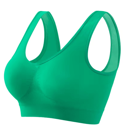 ElevateFit Seamless Push Up Sports Bra Breathable Wire Free Crop Top S To 5XL 11