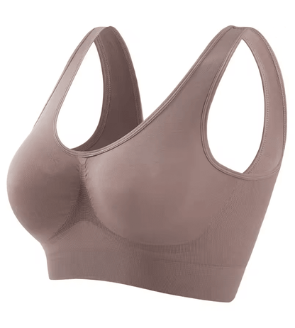 ElevateFit Seamless Push Up Sports Bra Breathable Wire Free Crop Top S To 5XL 12
