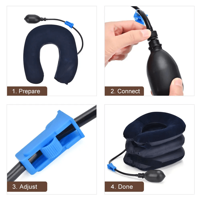 CerviRelief Inflatable Cervical Traction Collar Neck Pillows For Pain Relief 3