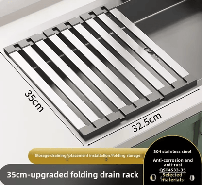 SinkPro Retractable 304 Stainless Steel Drain Rack 2