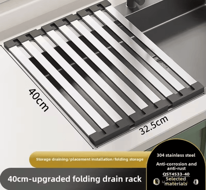 SinkPro Retractable 304 Stainless Steel Drain Rack 4