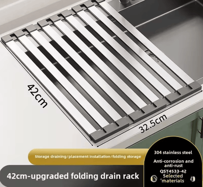 SinkPro Retractable 304 Stainless Steel Drain Rack 5