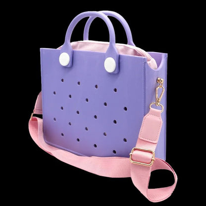 EVA Large Waterproof Shoulder Tote Bag For Women With Charm Hole Design 13