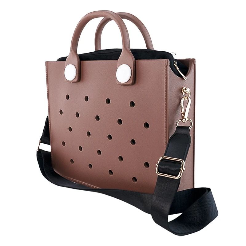 EVA Large Waterproof Shoulder Tote Bag For Women With Charm Hole Design 15
