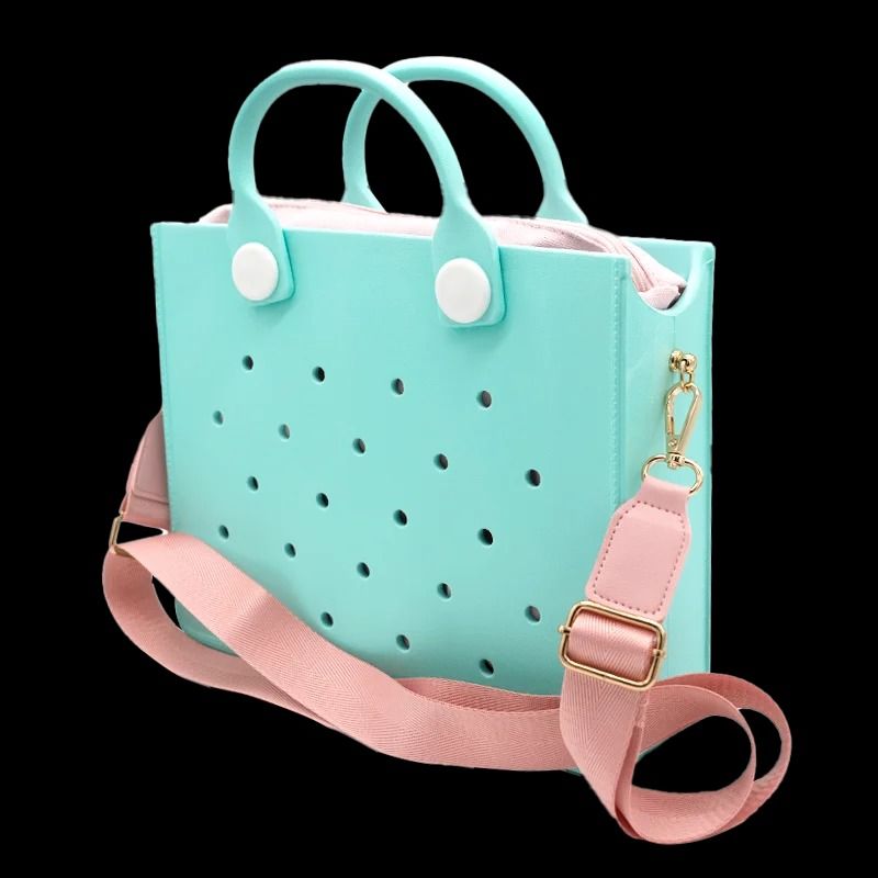 EVA Large Waterproof Shoulder Tote Bag For Women With Charm Hole Design 19