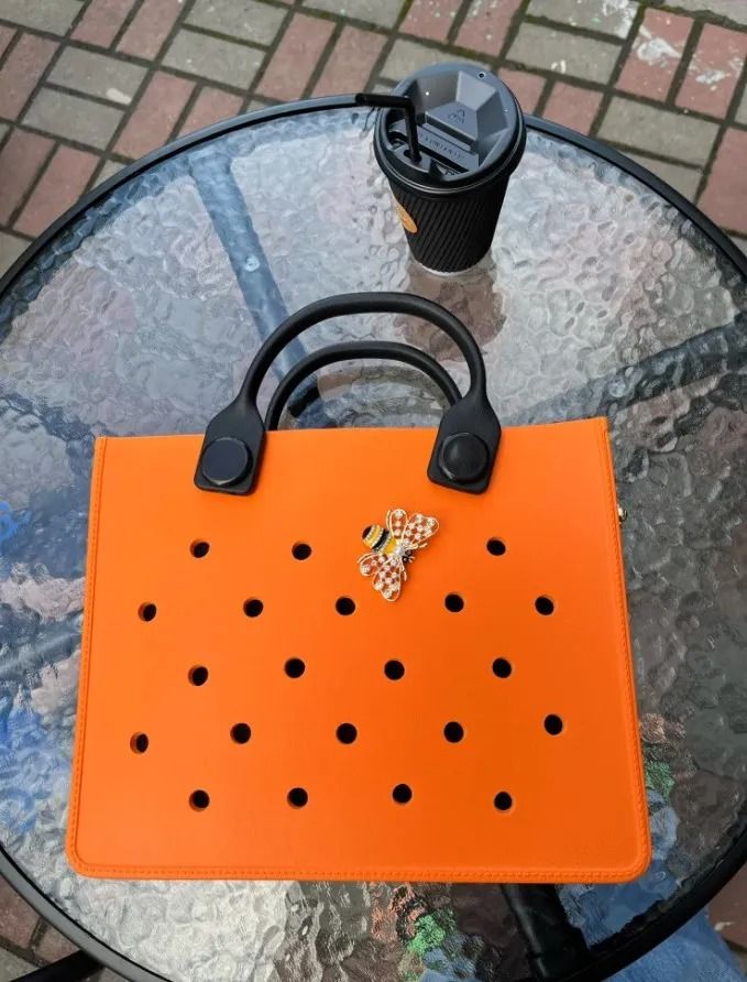 EVA Large Waterproof Shoulder Tote Bag For Women With Charm Hole Design 5