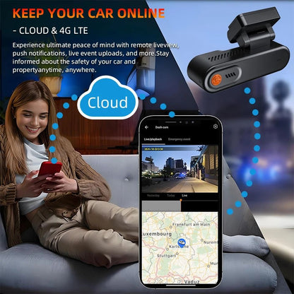 E ACE 4G Dash Cam With Remote Access GPS Collision Alert And Real Time Playback 4