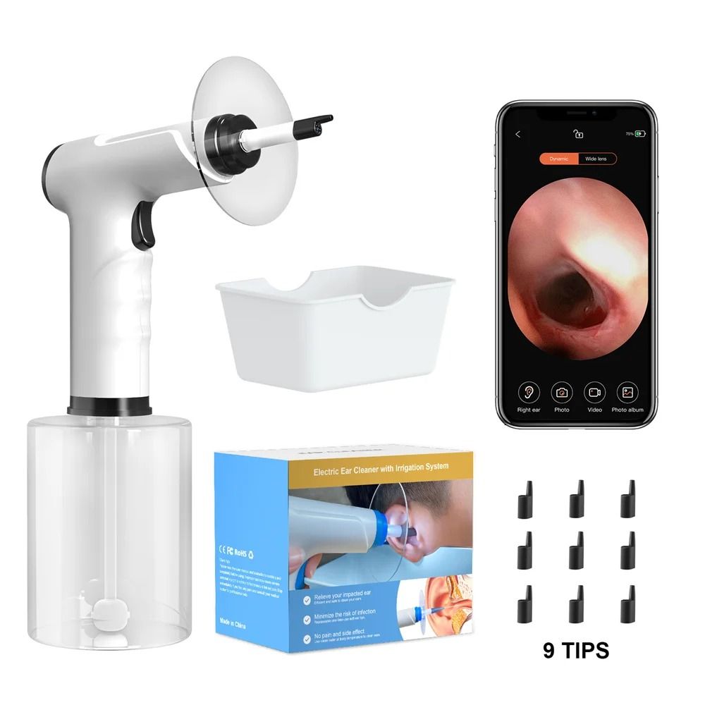 Electric Ear Wax Removal Kit With Adjustable Water Pressure And Safe Irrigation Nozzle For Adults A 6