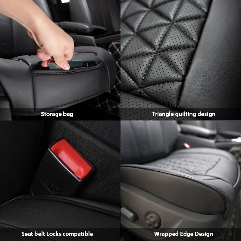 Universal PU Leather Front Car Seat Cover Cushion For Auto Interior Protection And Comfort 5