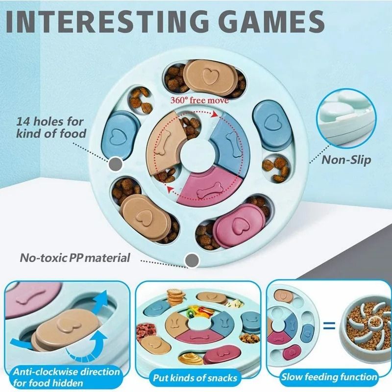 Interactive Dog Food Hiding Bowl For Slow Feeding And Boredom Relief 3