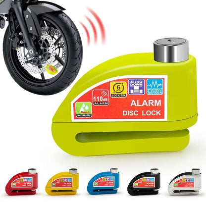 Motorcycle and Bicycle Disc Lock with Alarm and Reminder Cable for Anti Theft Security