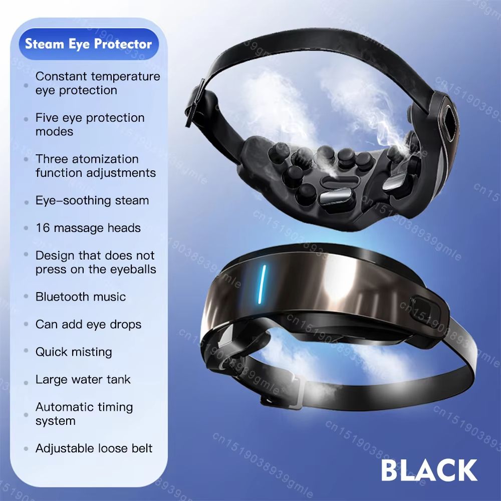 Bluetooth Steam Eye Massager With Heat Acupressure  Kneading  SpaGrade Eye Therapy For Fatigue Reli 6