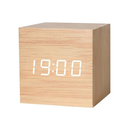 Minimalist Wooden LED Alarm Clock  SoundActivated Display With Temperature For Bedroom Or Office De 10