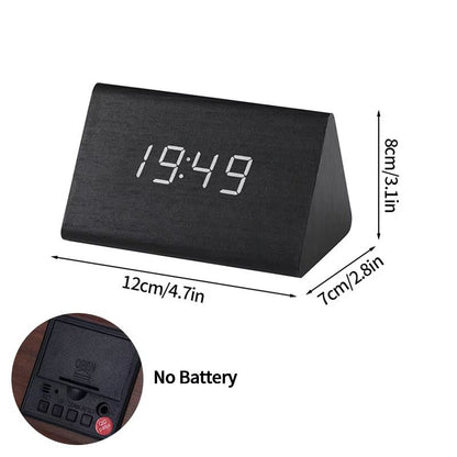 Minimalist Wooden LED Alarm Clock  SoundActivated Display With Temperature For Bedroom Or Office De 14