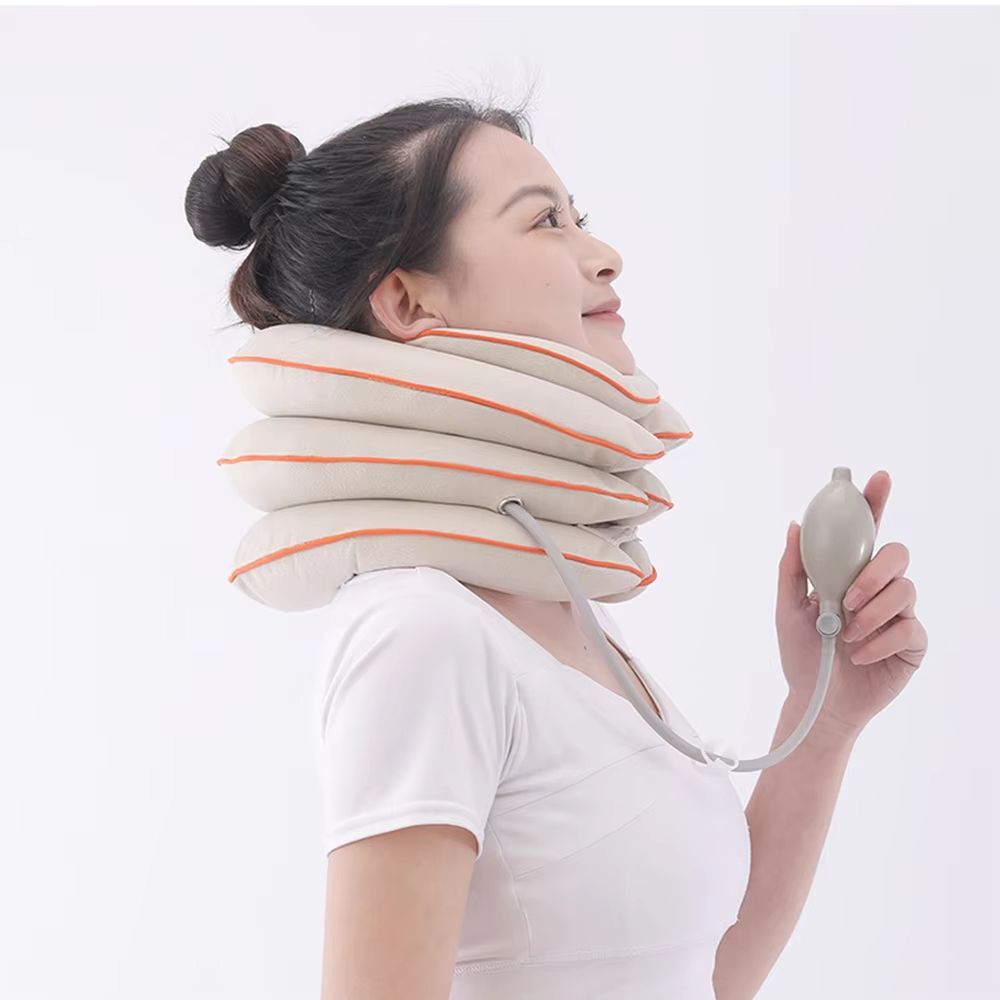 Inflatable Cervical Neck Traction Device  Adjustable Neck Stretcher For Pain Relief  Posture Correc 1