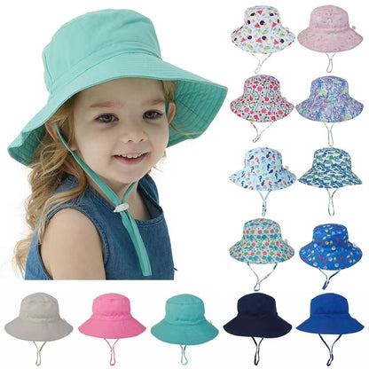 Kids UV Protection Sun Hat – Breathable Outdoor Baby Sun Cap with Neck & Ear Cover (0–8 Years)