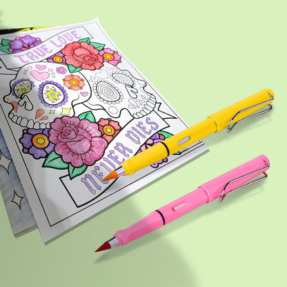 Color Eternal Pencil Set Wipeable Magic Replace Head, Eco Friendly Drawing for Kids, School Gift Supplies