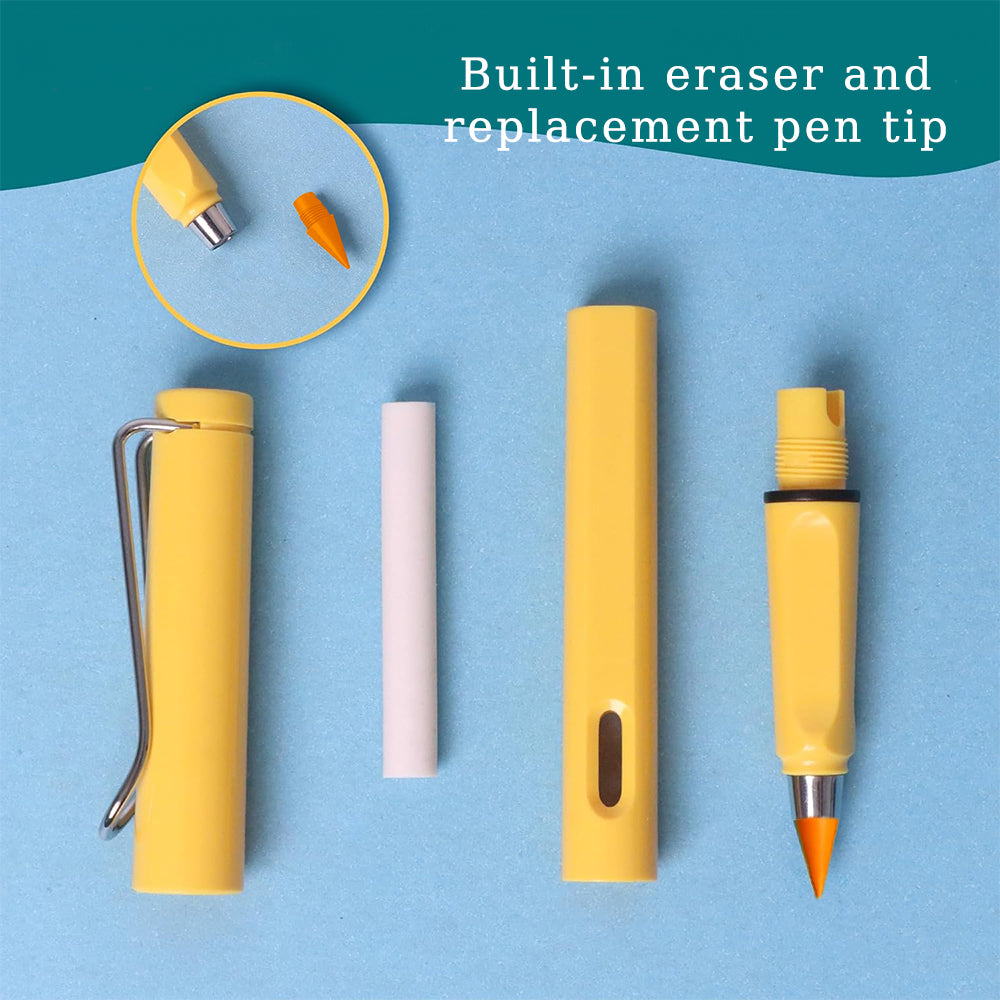 Color Eternal Pencil Set Wipeable Magic Replace Head, Eco Friendly Drawing for Kids, School Gift Supplies