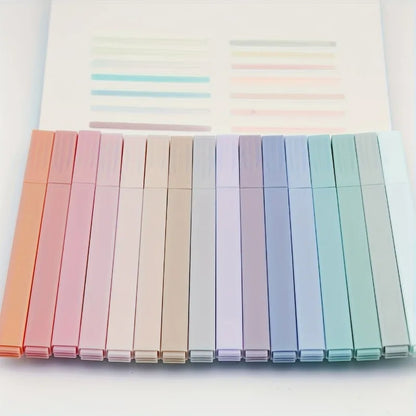 Square Highlighter Markers, Stationery for Journaling, School Office Supplies for Students and Art Lovers