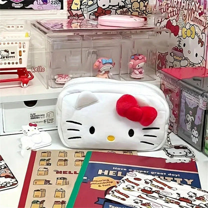 Sanrio Hello Kitty Plush Bag, Cinnamoroll Cosmetic Storage Case, Kawaii Pencil Pouch, Cartoon Girl Birthday Gift