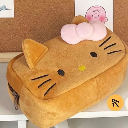 Sanrio Hello Kitty Plush Bag, Cinnamoroll Cosmetic Storage Case, Kawaii Pencil Pouch, Cartoon Girl Birthday Gift