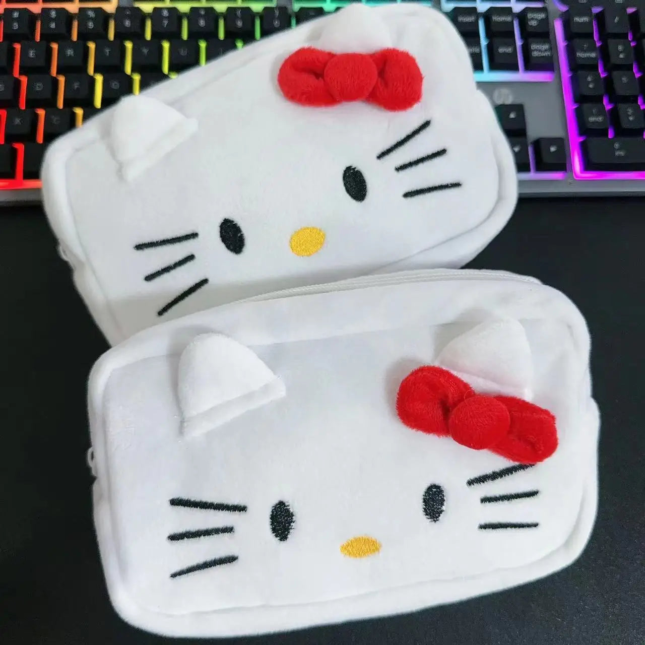 Sanrio Hello Kitty Plush Bag, Cinnamoroll Cosmetic Storage Case, Kawaii Pencil Pouch, Cartoon Girl Birthday Gift