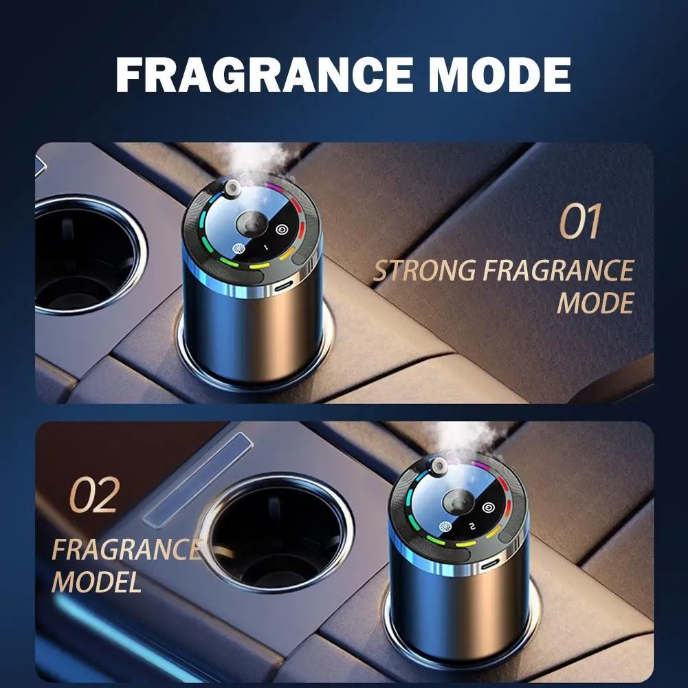 Smart Car Air Freshener Rechargeable Car Aroma Diffuser With Adjustable Intensity 4