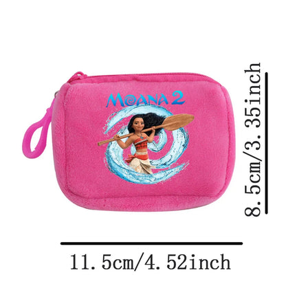 Moana Plush Wallet For Girls Mini Cartoon Maui Coin Purse Cute Square Storage Bag Key Holder Gift I 1