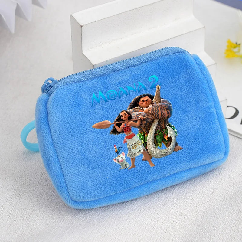 Moana Plush Wallet For Girls Mini Cartoon Maui Coin Purse Cute Square Storage Bag Key Holder Gift I 3