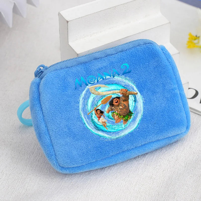 Moana Plush Wallet For Girls Mini Cartoon Maui Coin Purse Cute Square Storage Bag Key Holder Gift I 6