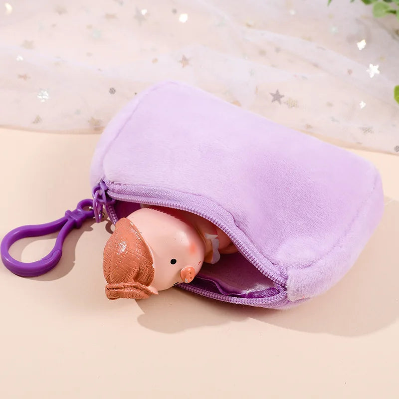 Moana Plush Wallet For Girls Mini Cartoon Maui Coin Purse Cute Square Storage Bag Key Holder Gift I 5