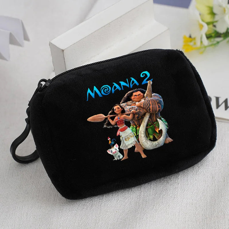 Moana Plush Wallet For Girls Mini Cartoon Maui Coin Purse Cute Square Storage Bag Key Holder Gift I 10