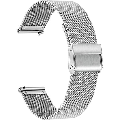 Universal Milanese Watchband Quick Release Stainless Steel Mesh Strap In Silver 8