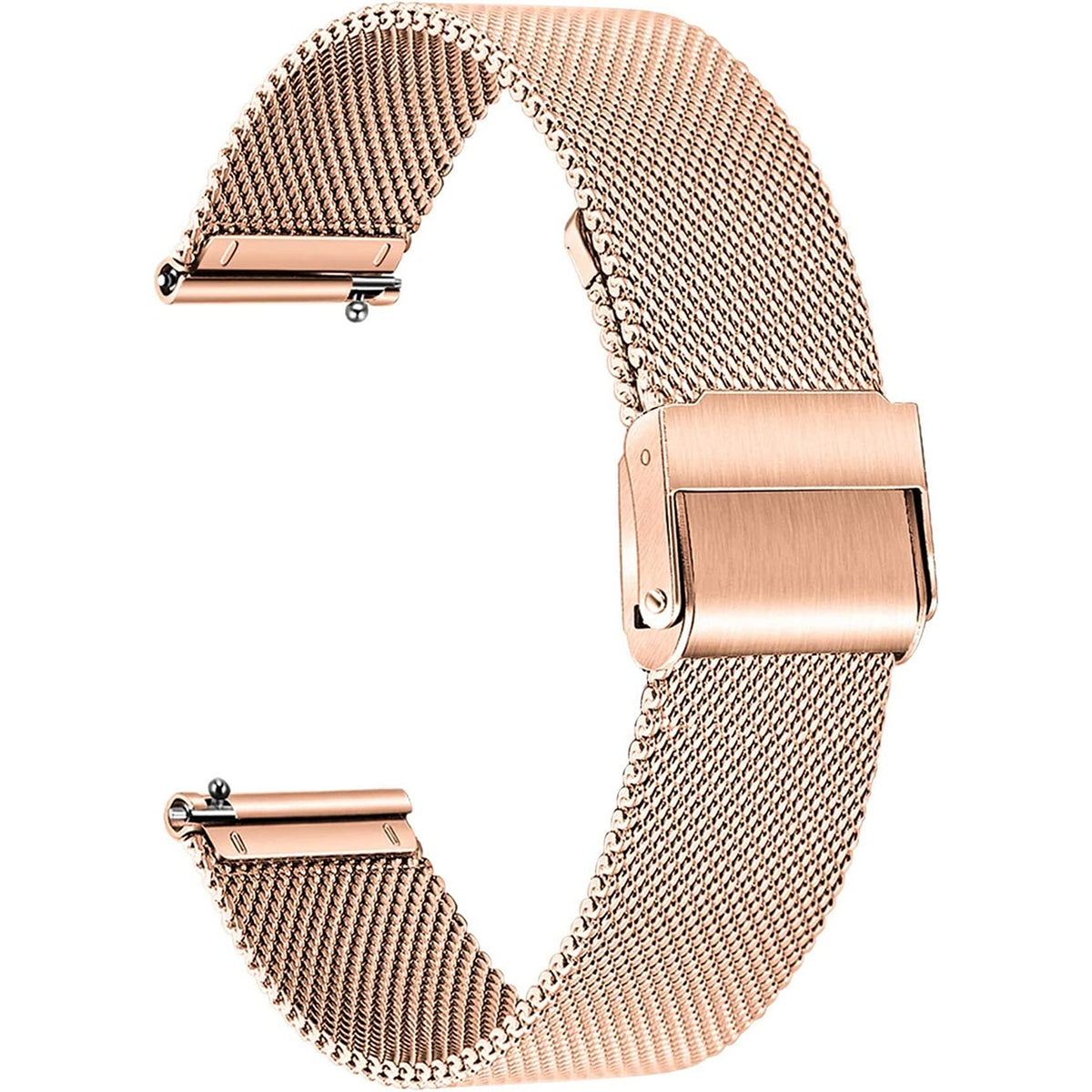 Universal Milanese Watchband Quick Release Stainless Steel Mesh Strap In Silver 9